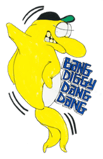 Yellow Geek Dolphin sticker #15868066