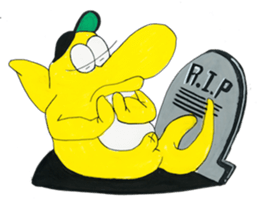 Yellow Geek Dolphin sticker #15868070