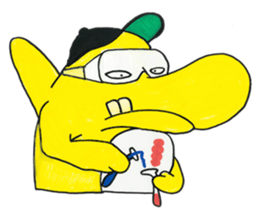 Yellow Geek Dolphin sticker #15868076