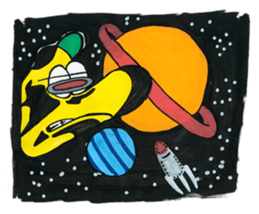 Yellow Geek Dolphin sticker #15868078