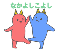 JAPANESE ONI CAT sticker #15868675