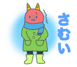 JAPANESE ONI CAT sticker #15868681