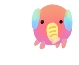 Very cute Little elephant-PoPoBi sticker #15868763