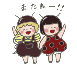 Honeybee's boy and Ladybird's girl sticker #15869359