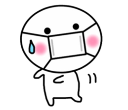 The person who wore a mask sticker #15870172