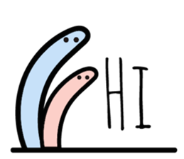 Two lazy worms sticker #15870274