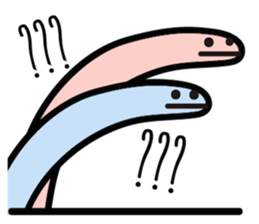 Two lazy worms sticker #15870275