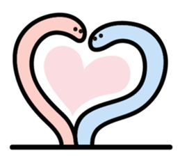 Two lazy worms sticker #15870279