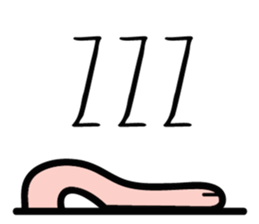 Two lazy worms sticker #15870285