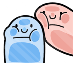 Two lazy worms sticker #15870286