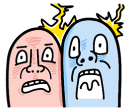 Two lazy worms sticker #15870287