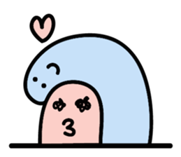 Two lazy worms sticker #15870294