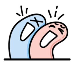 Two lazy worms sticker #15870295