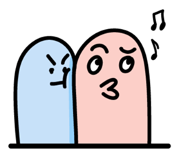 Two lazy worms sticker #15870296