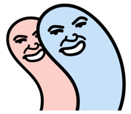 Two lazy worms sticker #15870301