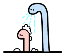 Two lazy worms sticker #15870305