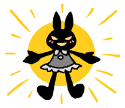 black rabbit stickers 2 sticker #15870642