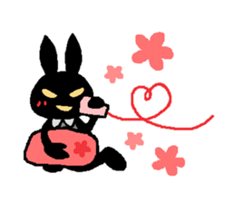 black rabbit stickers 2 sticker #15870644