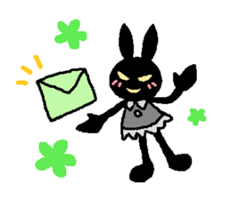 black rabbit stickers 2 sticker #15870645