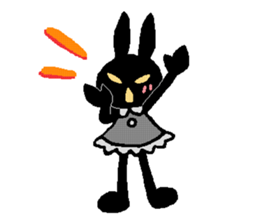 black rabbit stickers 2 sticker #15870652