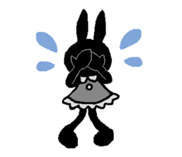 black rabbit stickers 2 sticker #15870653
