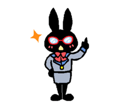 black rabbit stickers 2 sticker #15870657