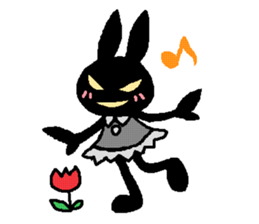 black rabbit stickers 2 sticker #15870658