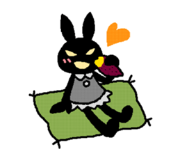 black rabbit stickers 2 sticker #15870660