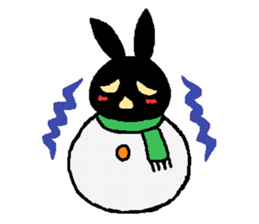 black rabbit stickers 2 sticker #15870661