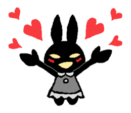 black rabbit stickers 2 sticker #15870664
