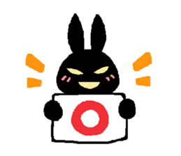 black rabbit stickers 2 sticker #15870666