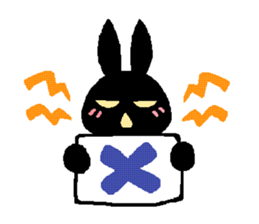 black rabbit stickers 2 sticker #15870668