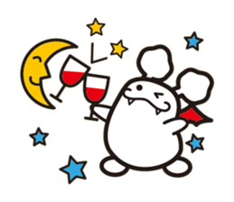 White bat Pad sticker #15870892