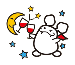 White bat Pad sticker #15870892