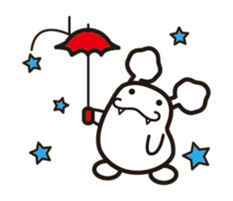 White bat Pad sticker #15870893