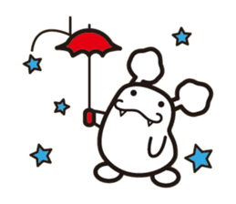 White bat Pad sticker #15870893