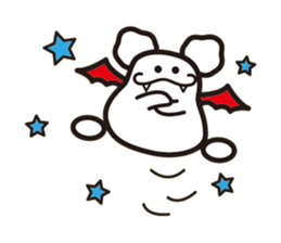 White bat Pad sticker #15870895