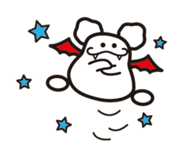 White bat Pad sticker #15870895