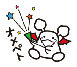 White bat Pad sticker #15870896