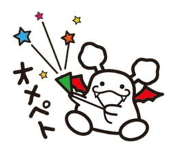 White bat Pad sticker #15870896