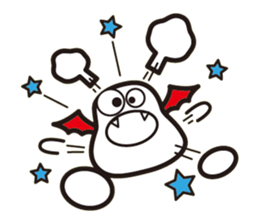 White bat Pad sticker #15870899