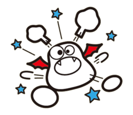 White bat Pad sticker #15870899