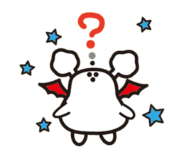 White bat Pad sticker #15870909