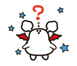 White bat Pad sticker #15870909