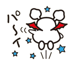 White bat Pad sticker #15870910