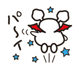 White bat Pad sticker #15870910