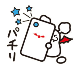 White bat Pad sticker #15870911