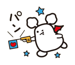 White bat Pad sticker #15870912