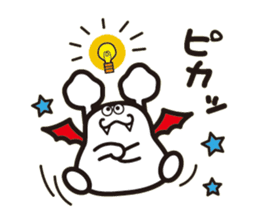 White bat Pad sticker #15870916