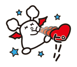 White bat Pad sticker #15870919